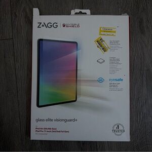 ZAGG Glass Elite Visionguard 11" iPad Pro (3/2/1 Gen) iPad Air (4 / 5) New
